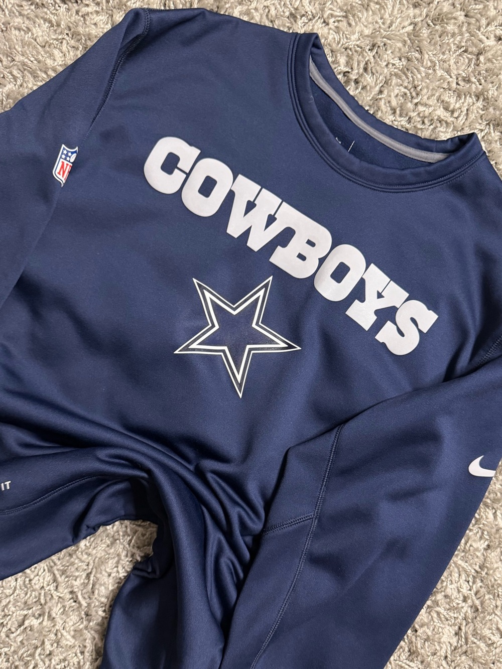 Nike Dallas Cowboys Therma Crewneck